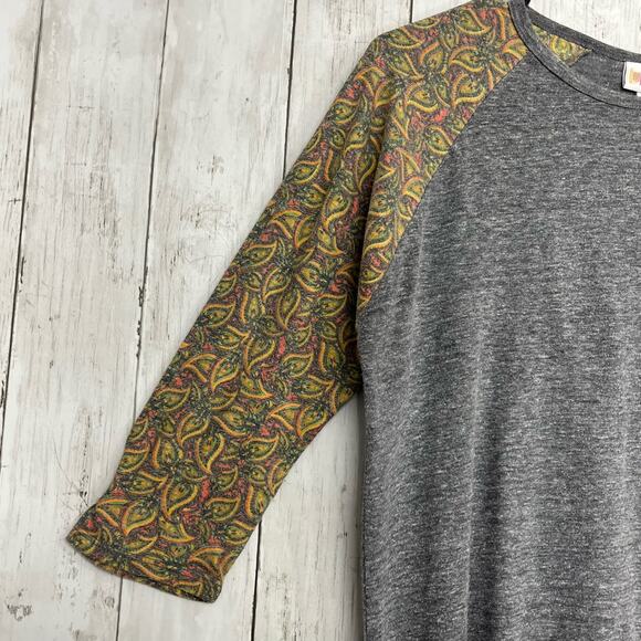 Lularoe Gray 3/4 Sleeve Randy Simply Comfortable T-Shirt Medium - Picture 3 of 10